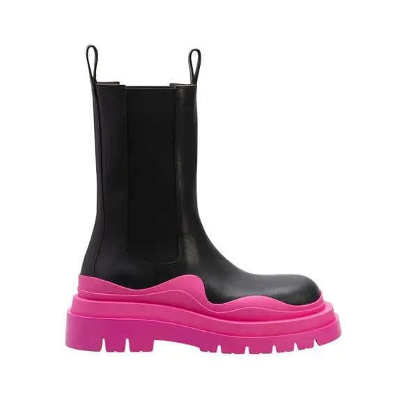 Bottega Veneta Black and Pink Women's Boots - Picture 1 of 16